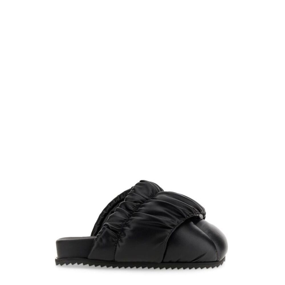 YUME YUME Padded Ruched Slip-On Slide Sandal Women BLACK Sandals